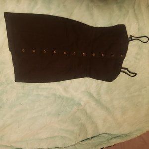 Black Denim Button Up Dress Size XS